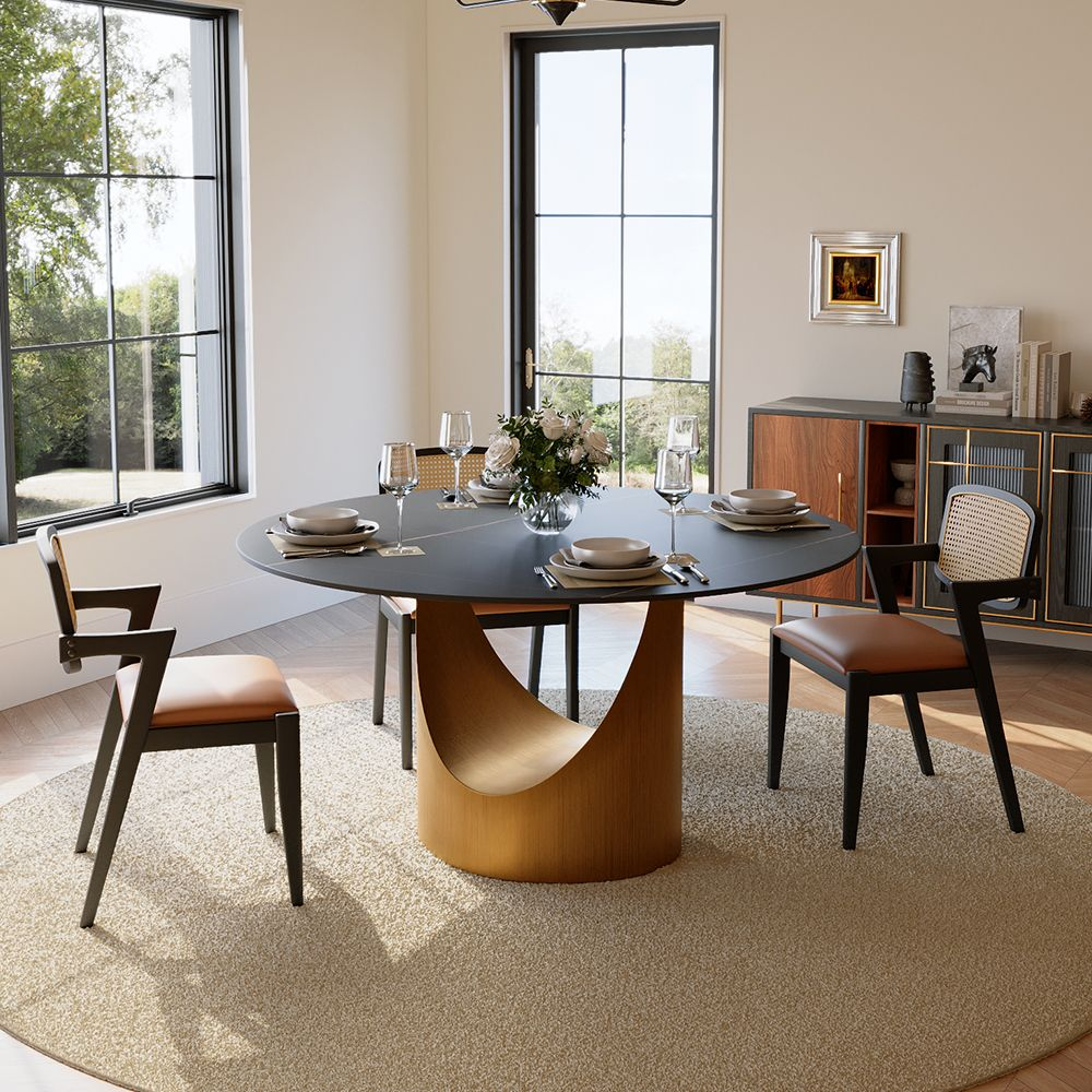 Aurelio Luxe Round Sintered Stone Dining Table