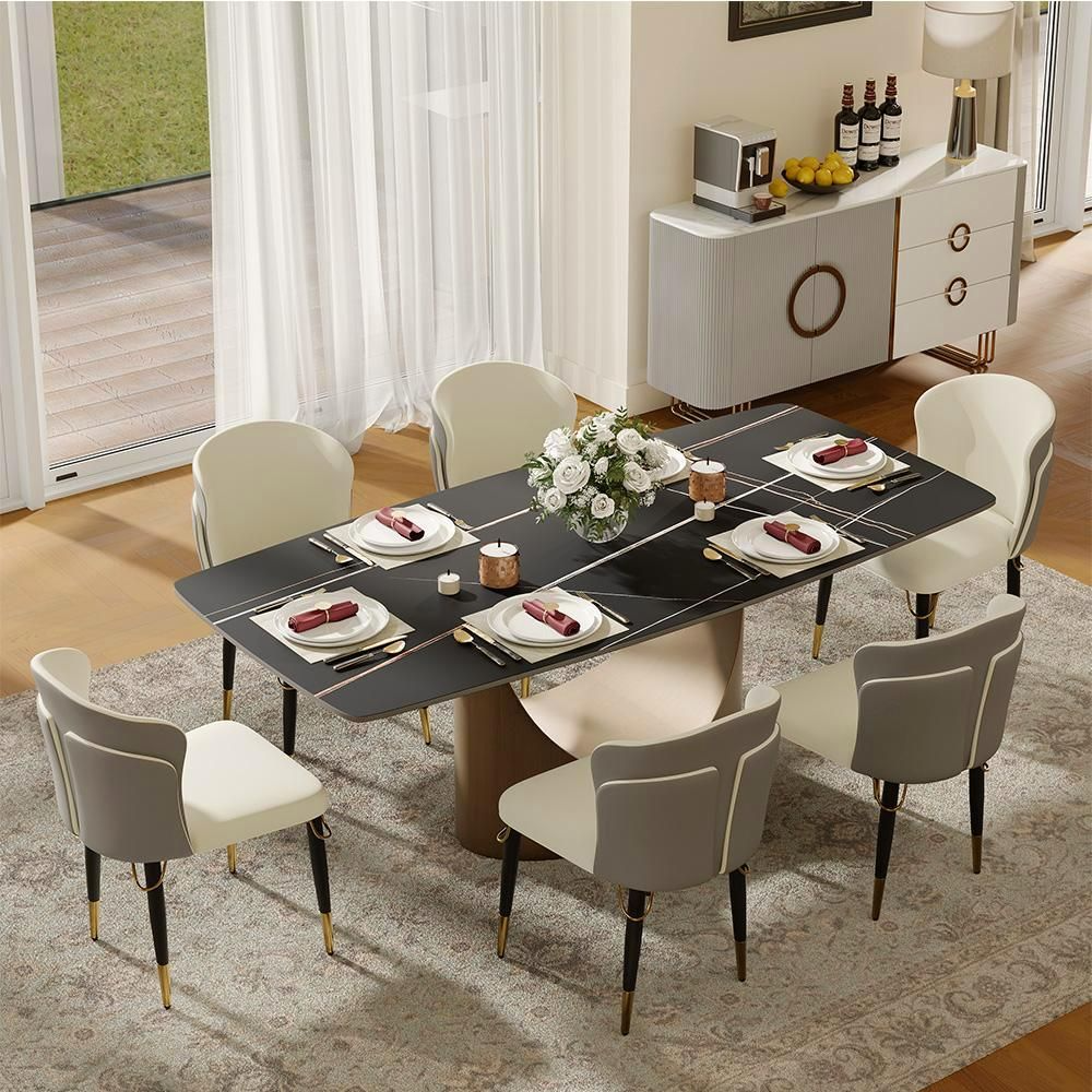 Solena Pair of Modern Upholstered Dining Chairs