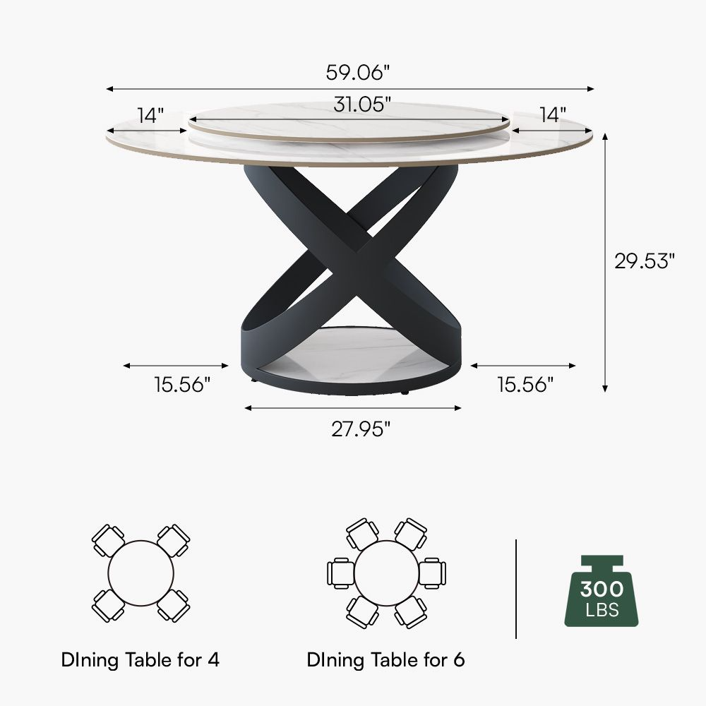 White / Bronze / 130cm Table