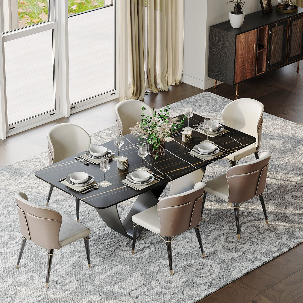 NovaLux Rectangular Sintered Stone Dining Table