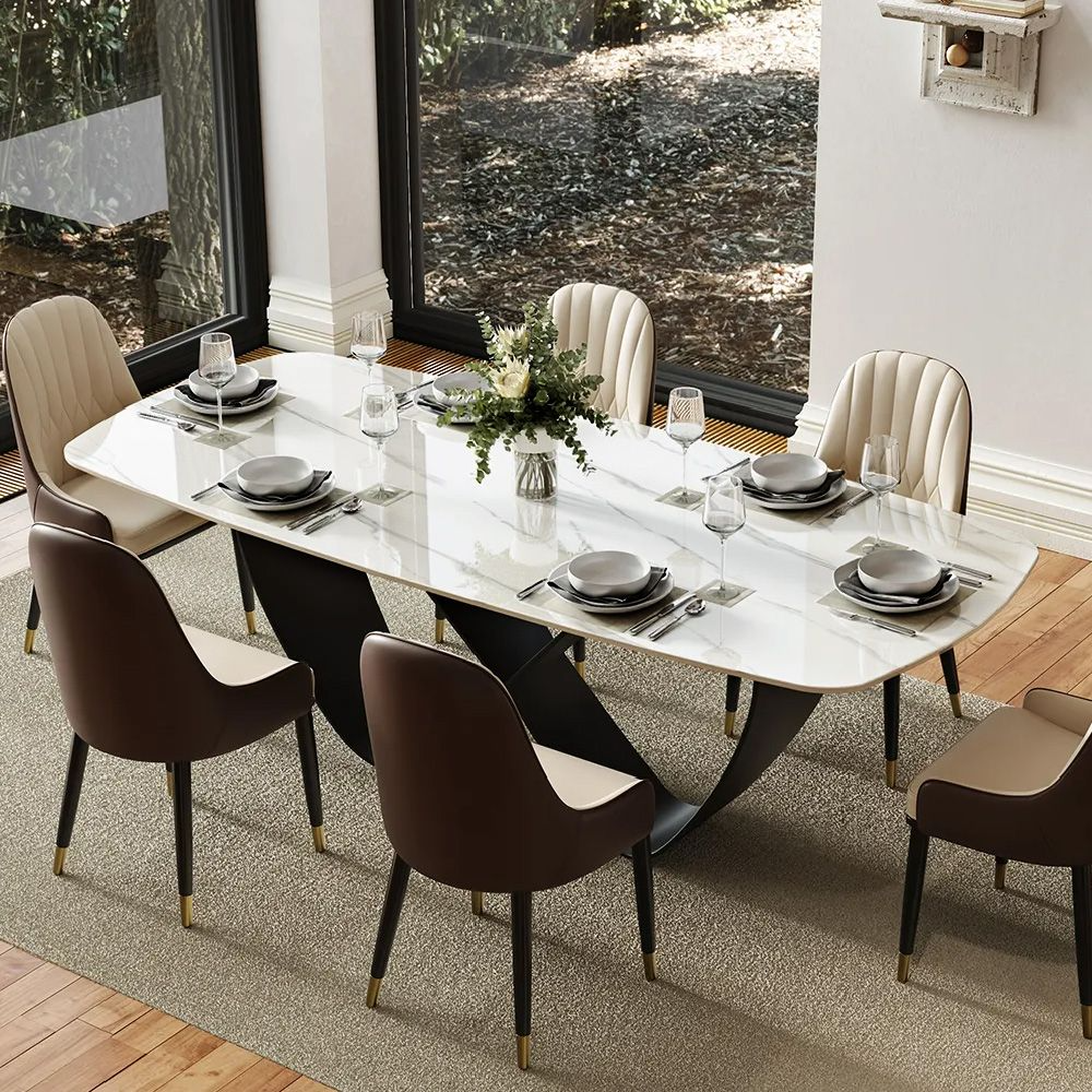 NovaLux Rectangular Sintered Stone Dining Table