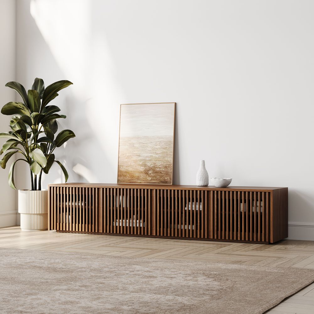 Aeolus Modern Wood TV Stand