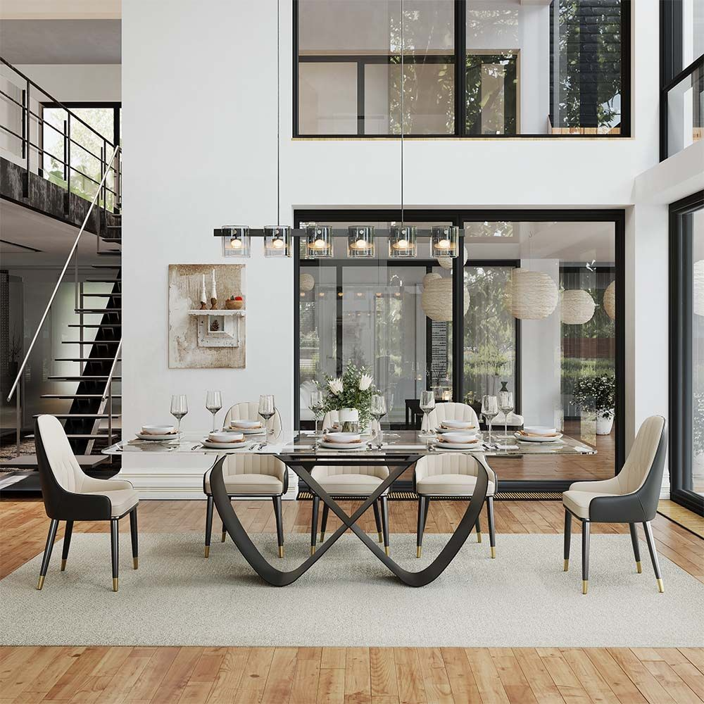 NovaLux Rectangular Sintered Stone Dining Table