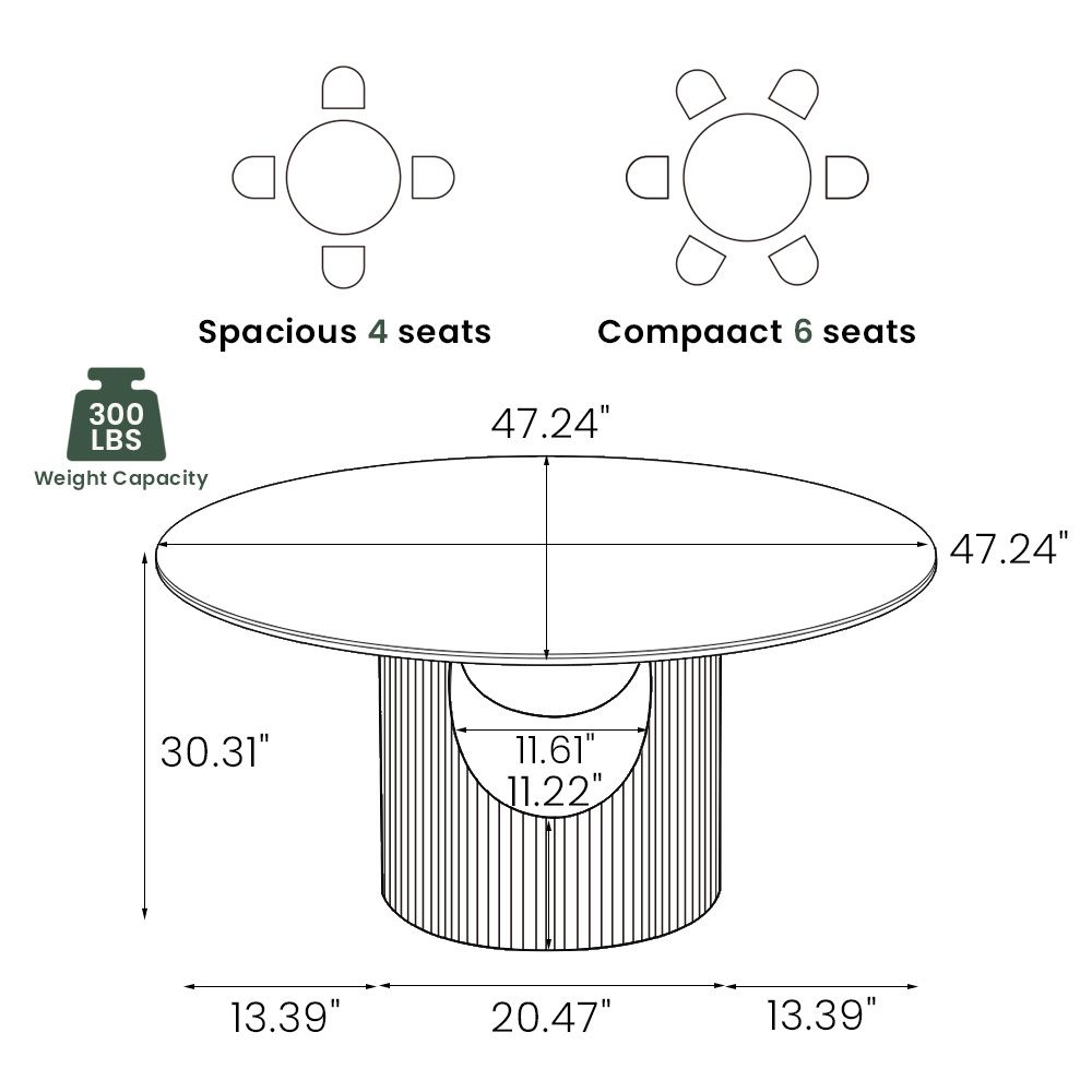 White / Bronze / 120cm Table