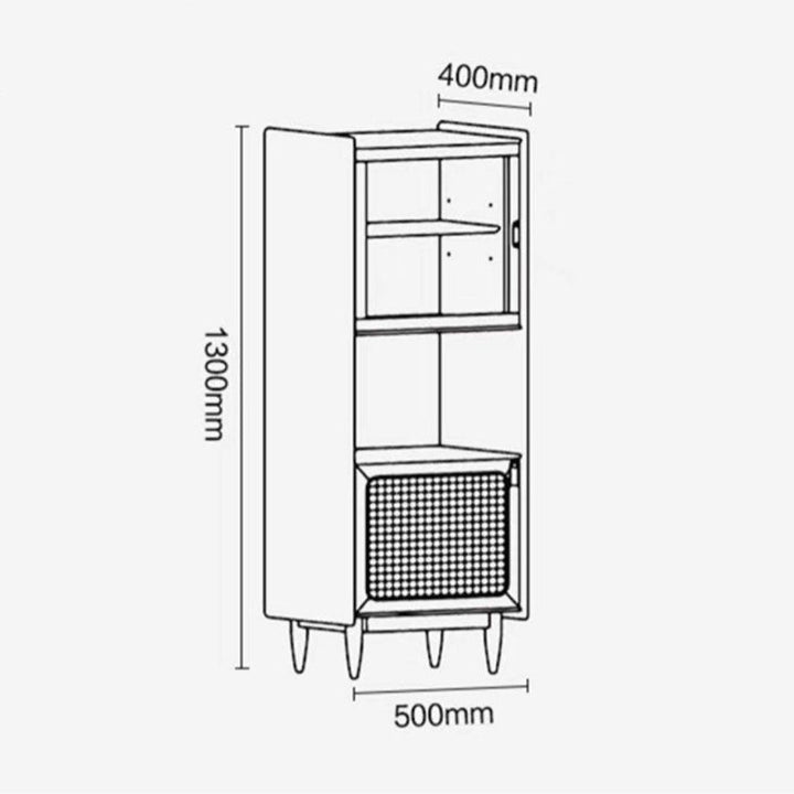 EDEN Rustic Rattan Display Cabinet - Exclusivia