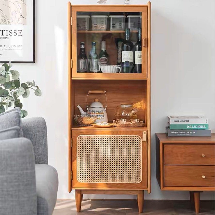 EDEN Rustic Rattan Display Cabinet - Exclusivia