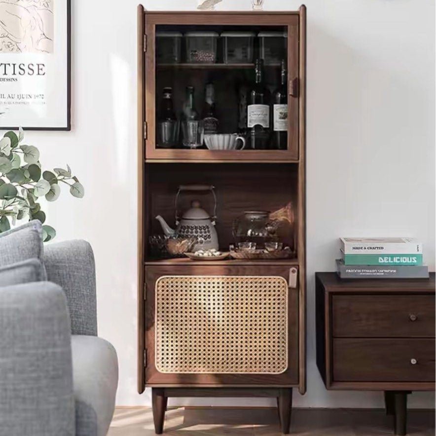 EDEN Rustic Rattan Display Cabinet - Exclusivia