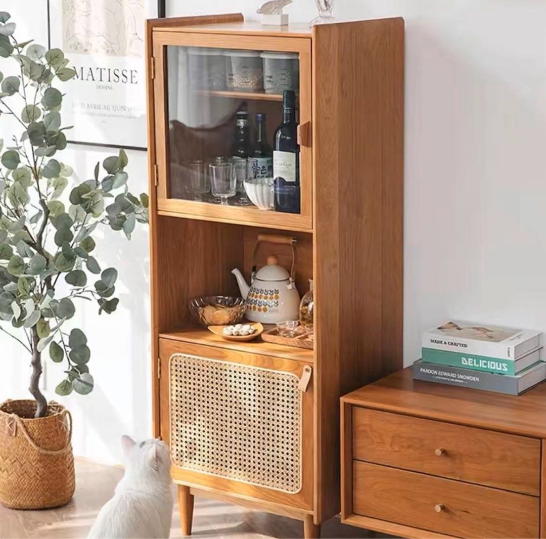 EDEN Rustic Rattan Display Cabinet - Exclusivia