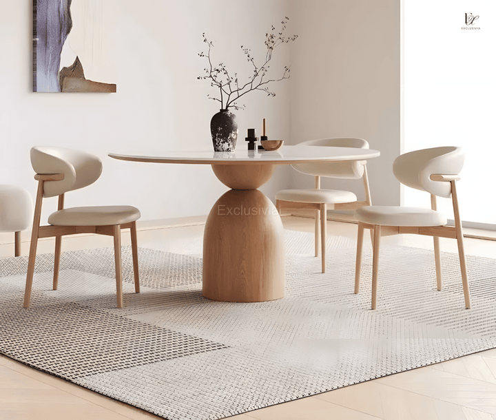 EDEN Solid Wood Round Dining Table - Exclusivia