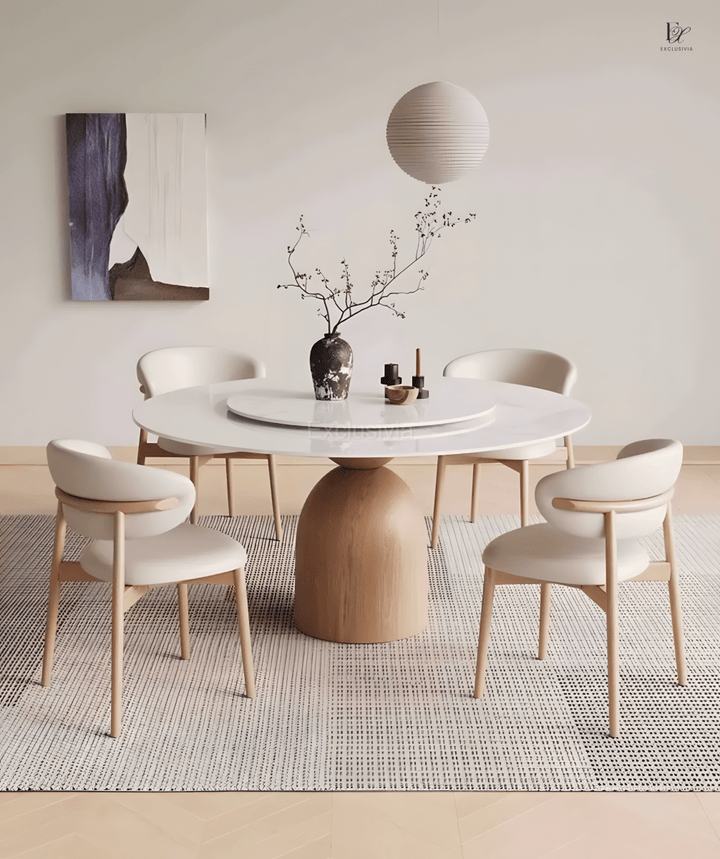 EDEN Solid Wood Round Dining Table - Exclusivia