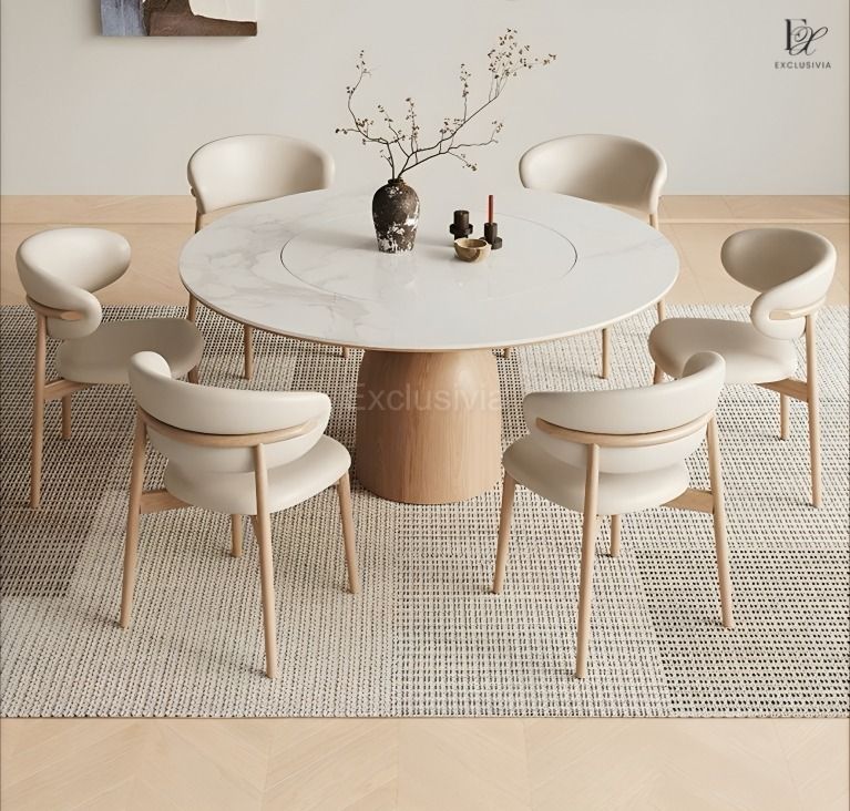 EDEN Solid Wood Round Dining Table - Exclusivia