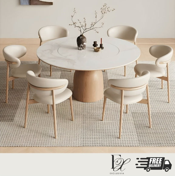 EDEN Solid Wood Round Dining Table - Exclusivia