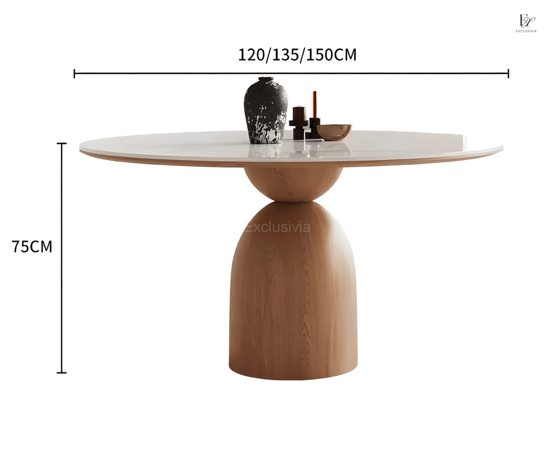 EDEN Solid Wood Round Dining Table - Exclusivia