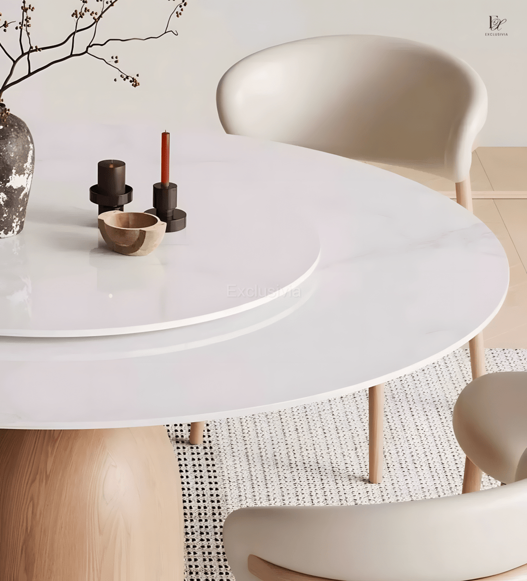 EDEN Solid Wood Round Dining Table - Exclusivia