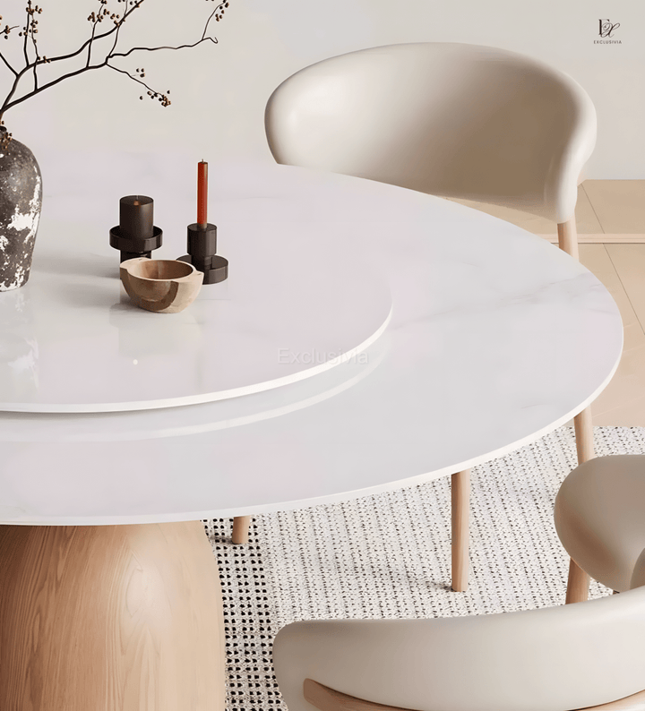 EDEN Solid Wood Round Dining Table - Exclusivia