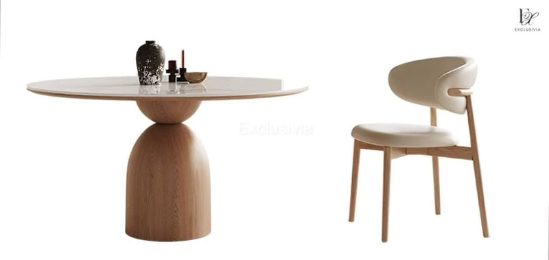 EDEN Solid Wood Round Dining Table - Exclusivia