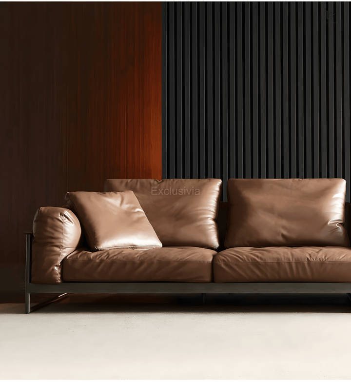 EEMA Modern Genuine Leather Sofa - Exclusivia