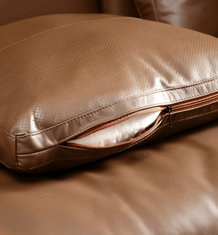 EEMA Modern Genuine Leather Sofa - Exclusivia