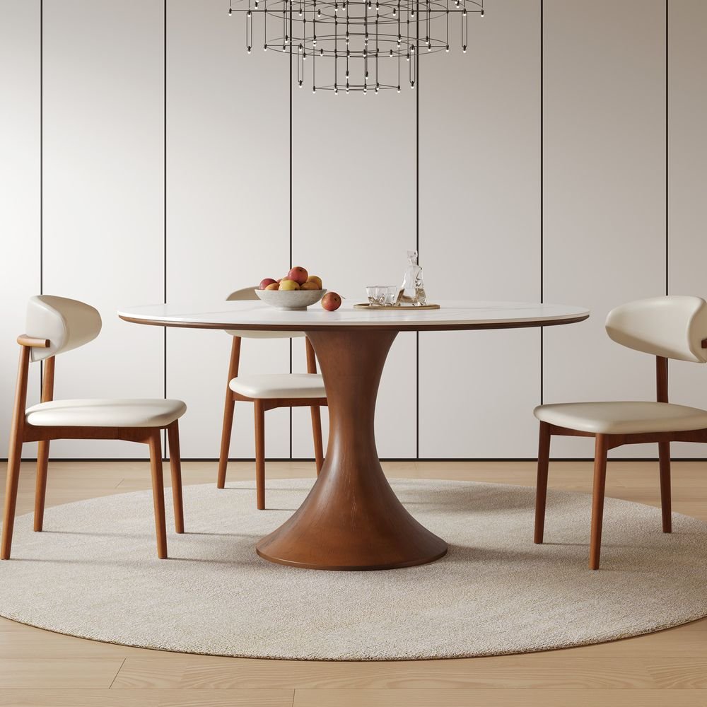 Elara Marble Dining Table, 120/150cm - Exclusivia