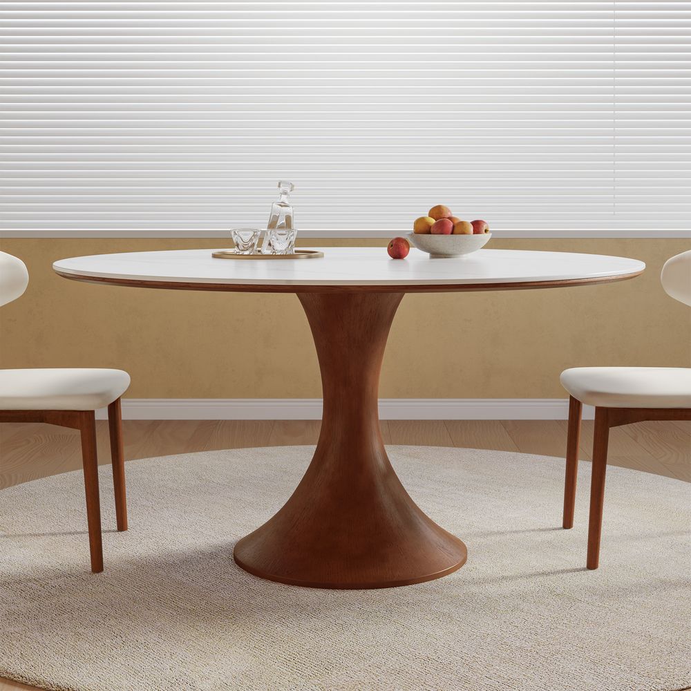 Elara Marble Dining Table, 120/150cm - Exclusivia