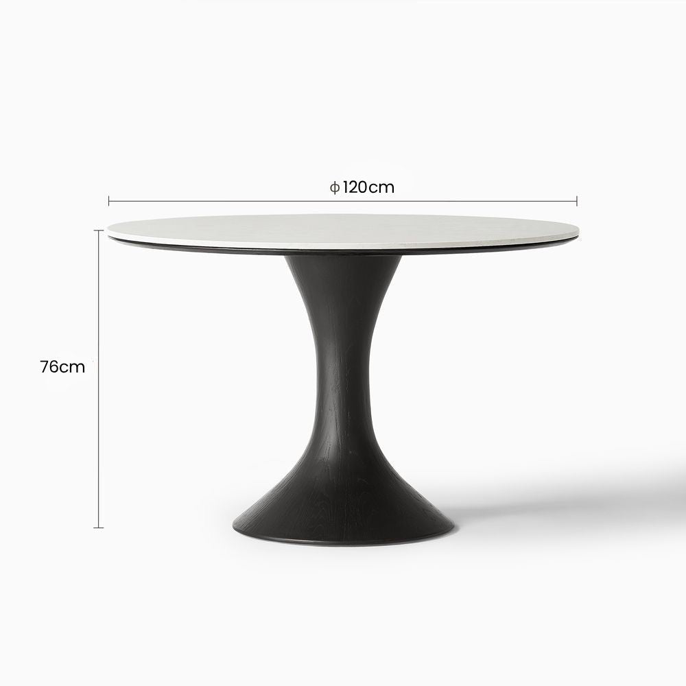 Elara Marble Dining Table, 120/150cm - Exclusivia