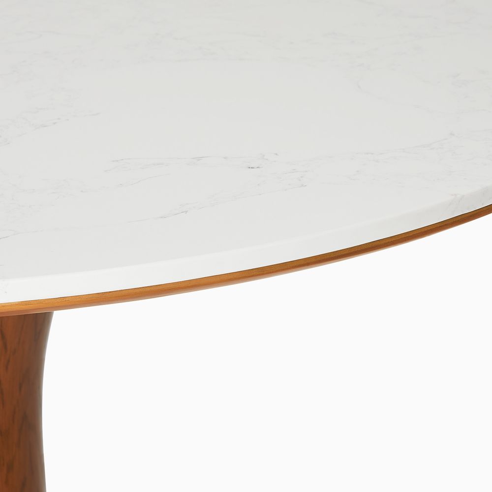 Elara Marble Dining Table, 120/150cm - Exclusivia