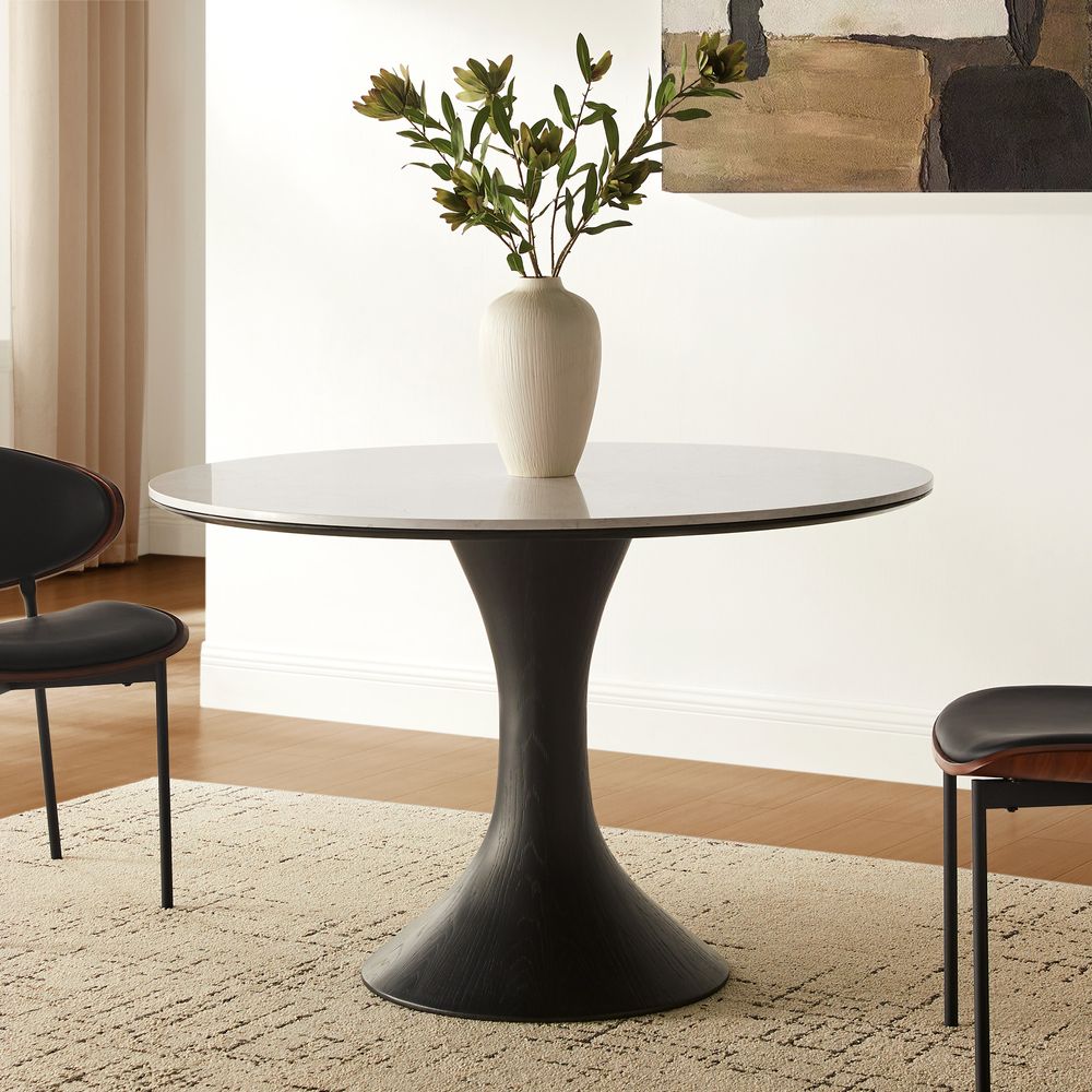 Elara Marble Dining Table, 120/150cm - Exclusivia