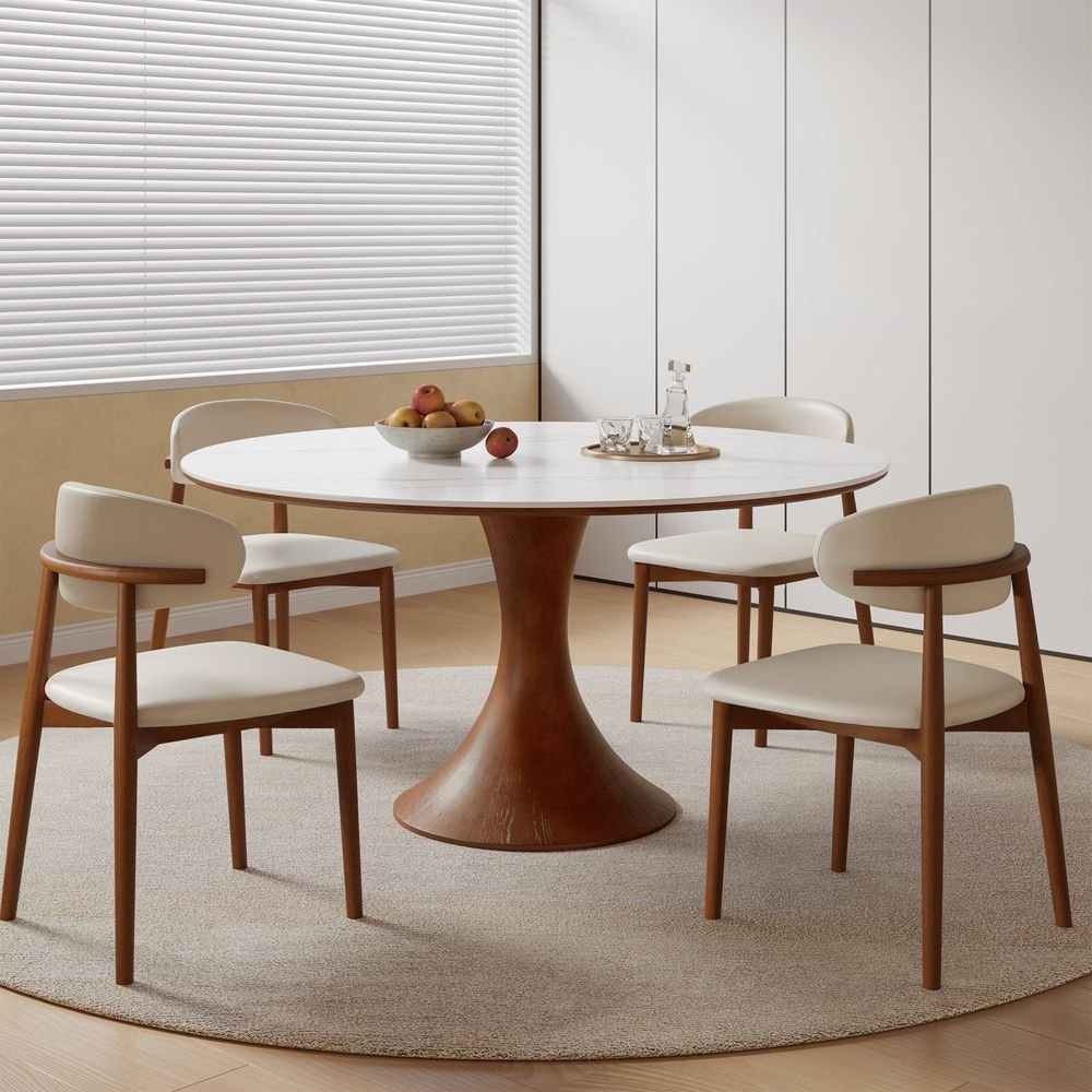 Elara Marble Dining Table, 120/150cm - Exclusivia