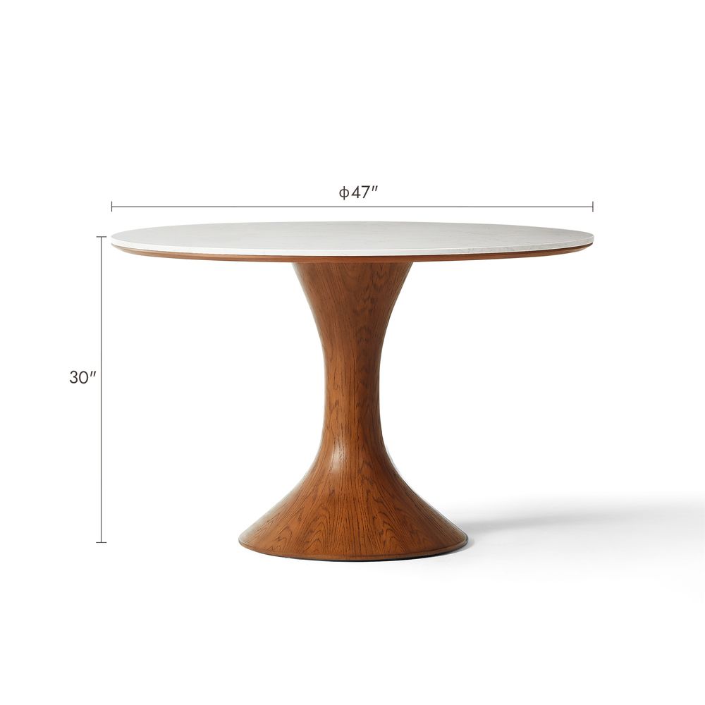 Elara Marble Dining Table, 120/150cm - Exclusivia