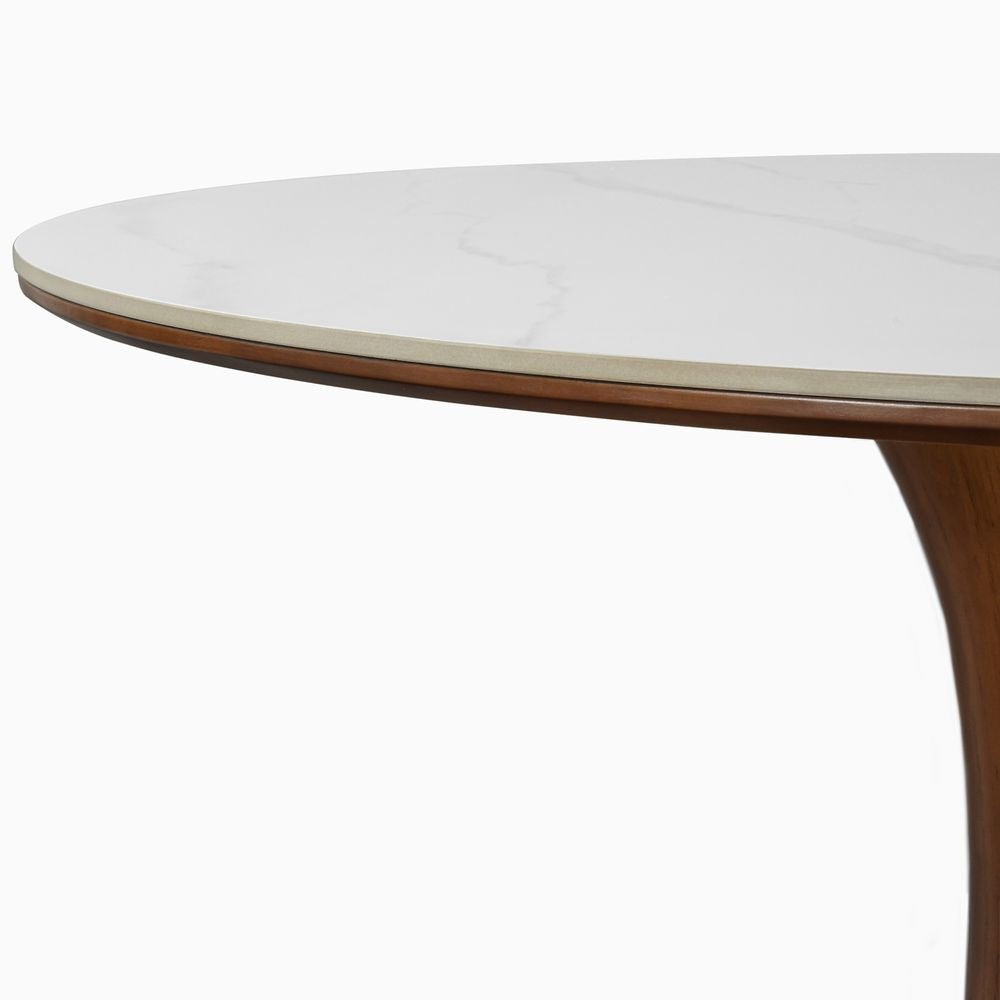 Elara Marble Dining Table, 120/150cm - Exclusivia