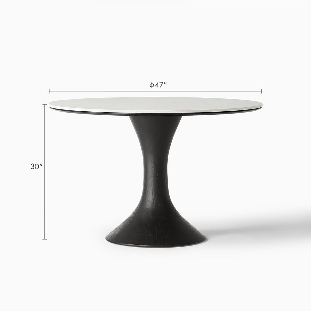 Elara Marble Dining Table, 120/150cm - Exclusivia