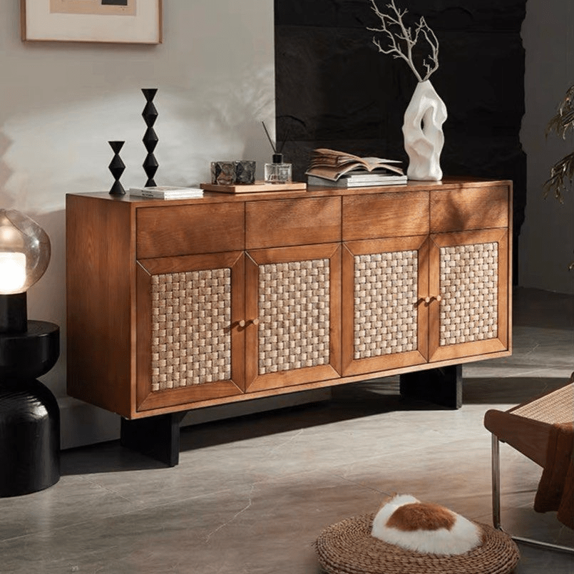 Elara Solid Ash Wood Sideboard - Exclusivia