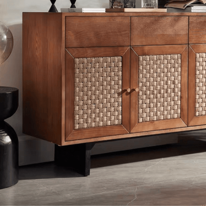Elara Solid Ash Wood Sideboard - Exclusivia