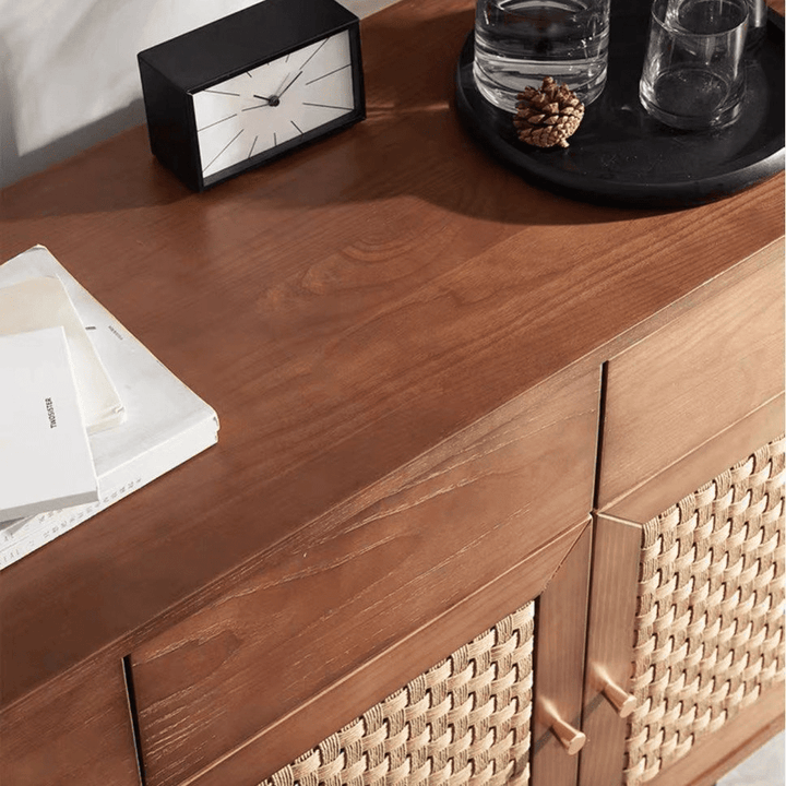 Elara Solid Ash Wood Sideboard - Exclusivia