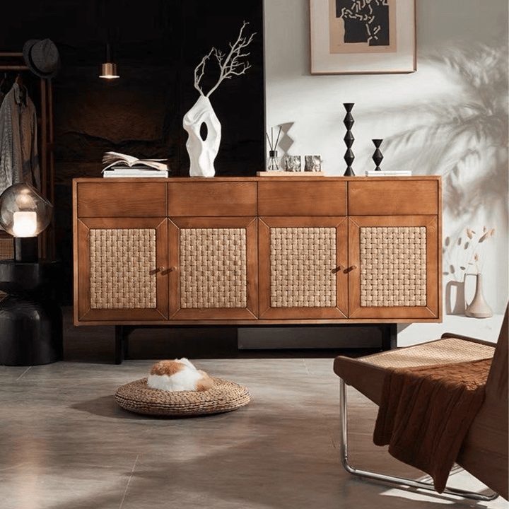 Elara Solid Ash Wood Sideboard - Exclusivia