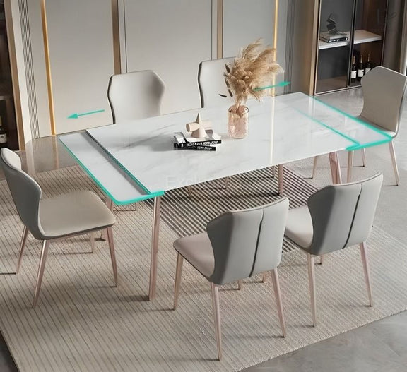 ELENI Modern Extendable Sintered Stone Dining Table - Exclusivia