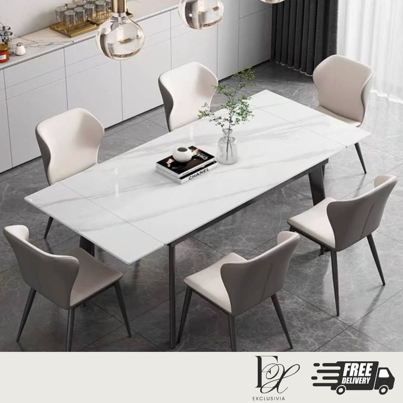 ELENI Modern Extendable Sintered Stone Dining Table - Exclusivia