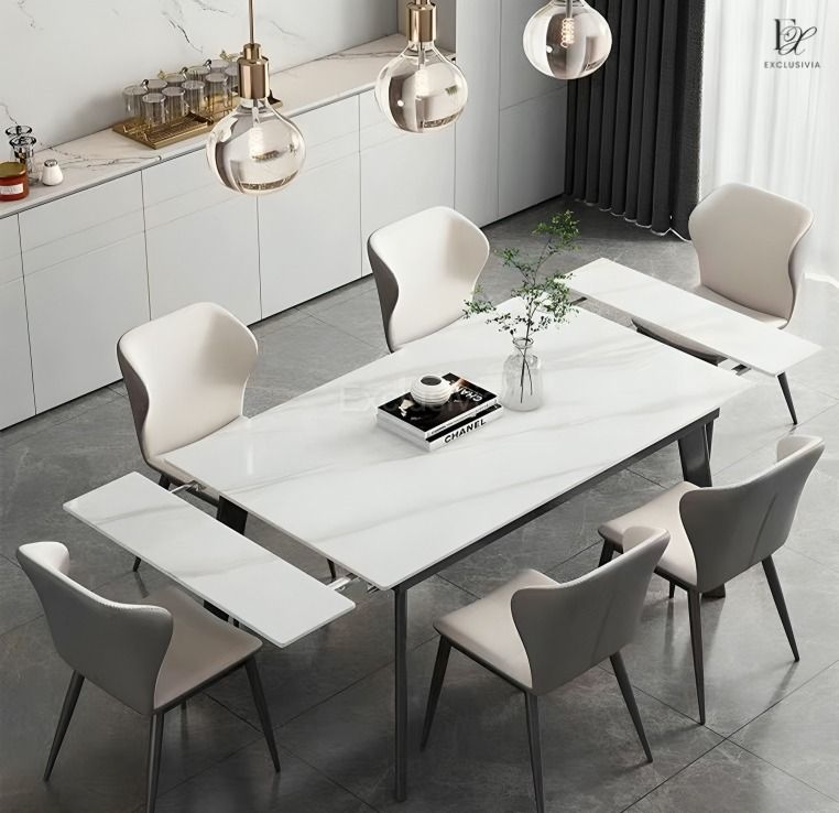 ELENI Modern Extendable Sintered Stone Dining Table - Exclusivia