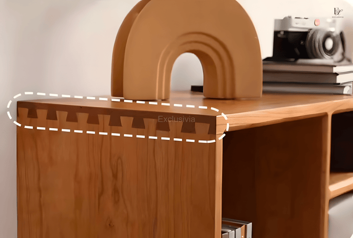 ELI Japandi Solid Wood Display Shelf - Exclusivia