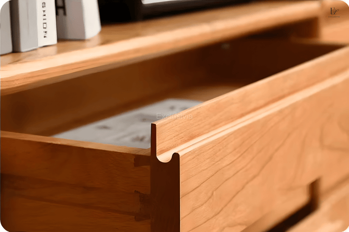 ELI Japandi Solid Wood Display Shelf - Exclusivia