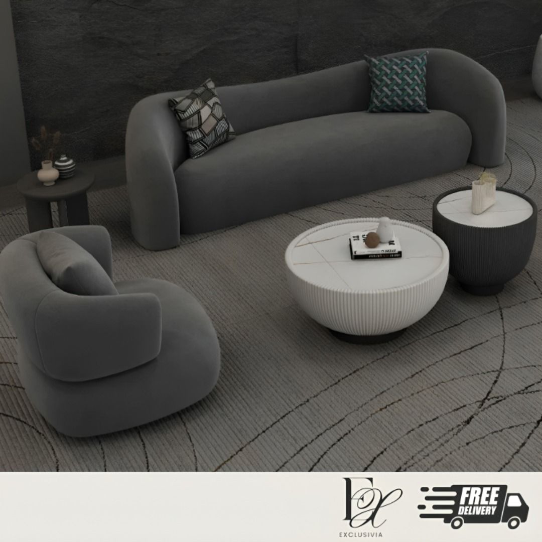 ELIJAA Modern Velvet Sofa - Exclusivia