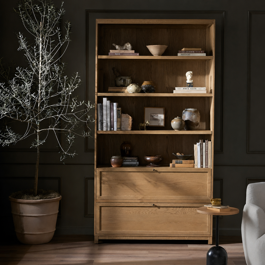 FLINT Modern Solid Wood Bookshelf