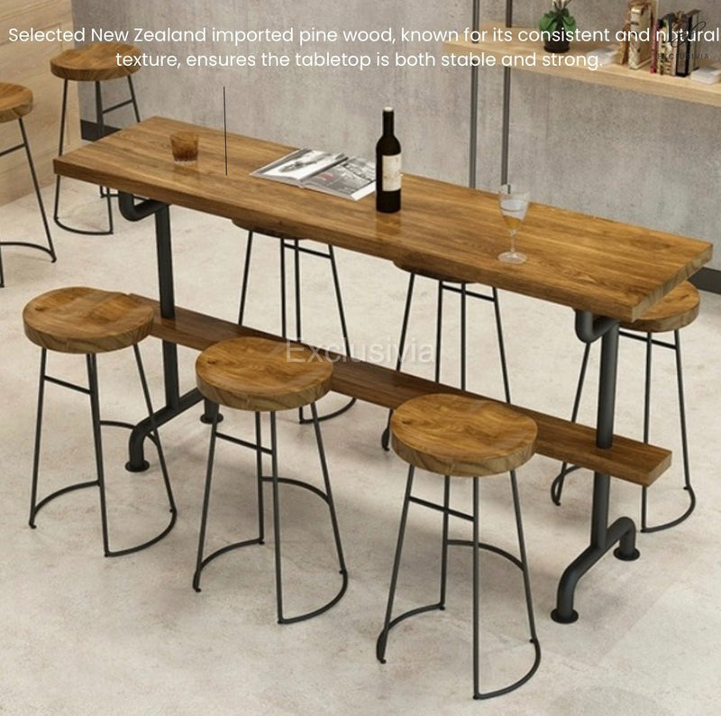 ELYSE Wooden Bar Table Chair - Exclusivia