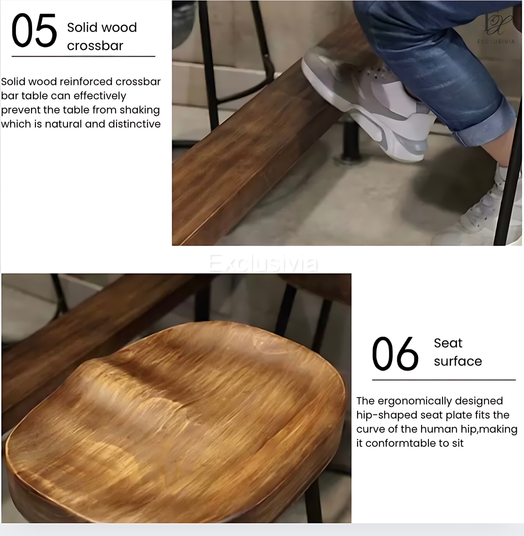ELYSE Wooden Bar Table Chair - Exclusivia