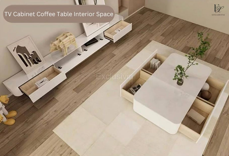 ENIGMA Modern TV Console & Coffee Table - Exclusivia