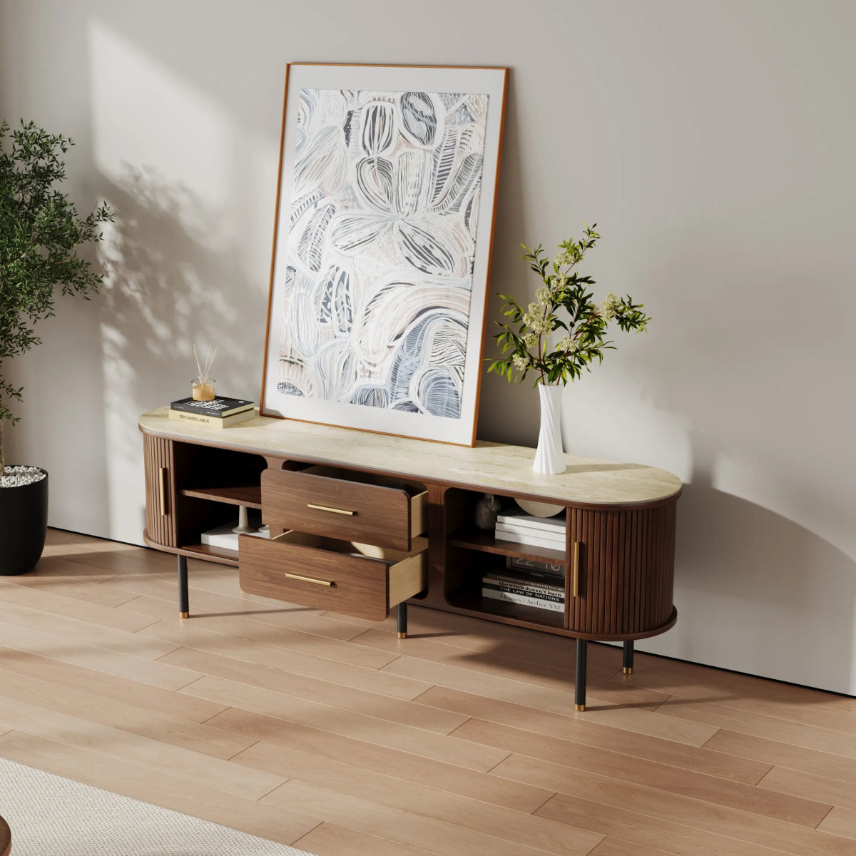 Eos 180 cm Mid - Century Modern TV Stand - Exclusivia