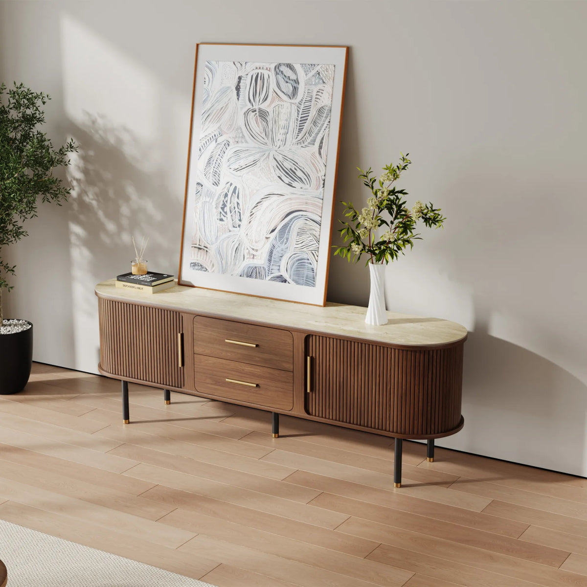 Eos 180 cm Mid - Century Modern TV Stand - Exclusivia