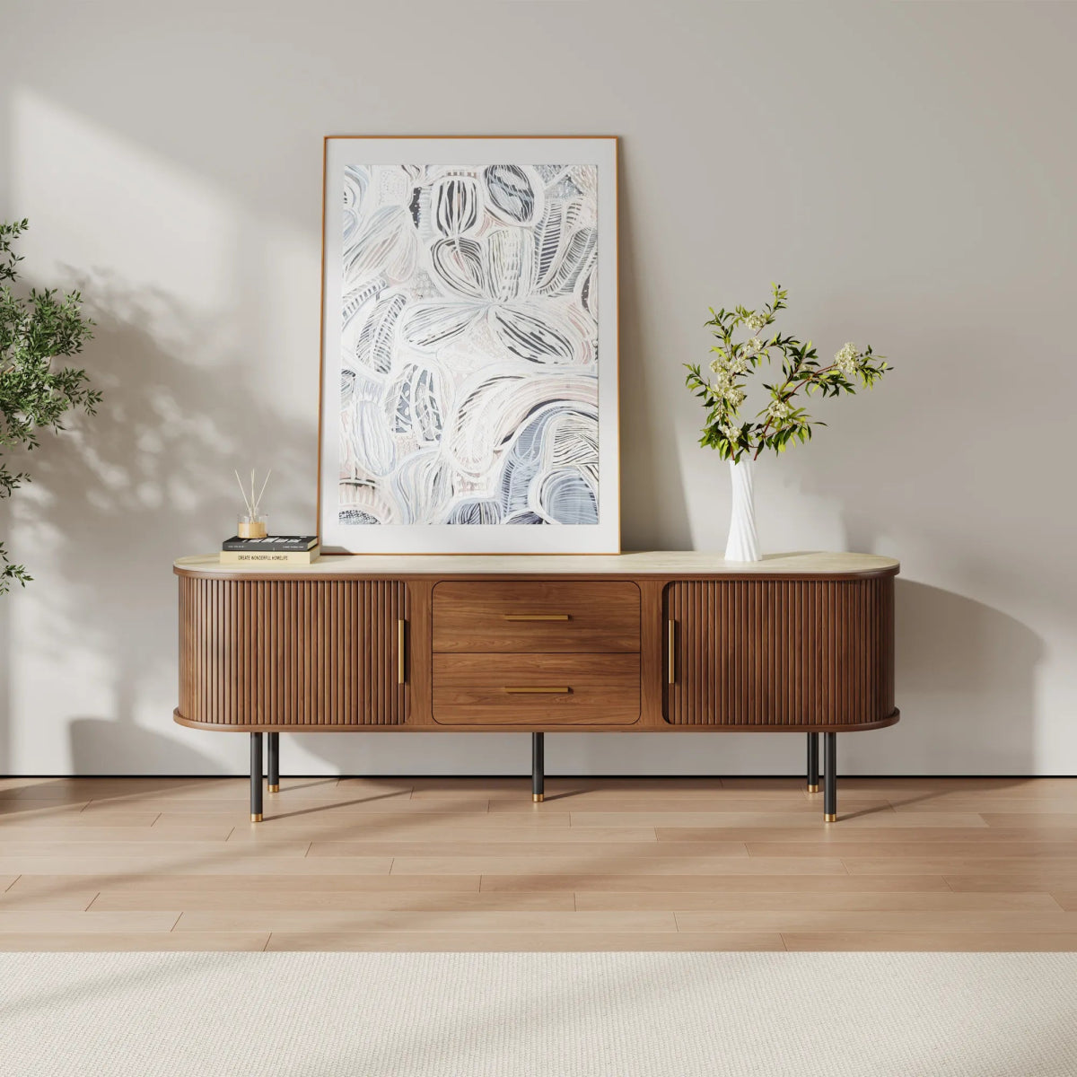 Eos 180 cm Mid - Century Modern TV Stand - Exclusivia