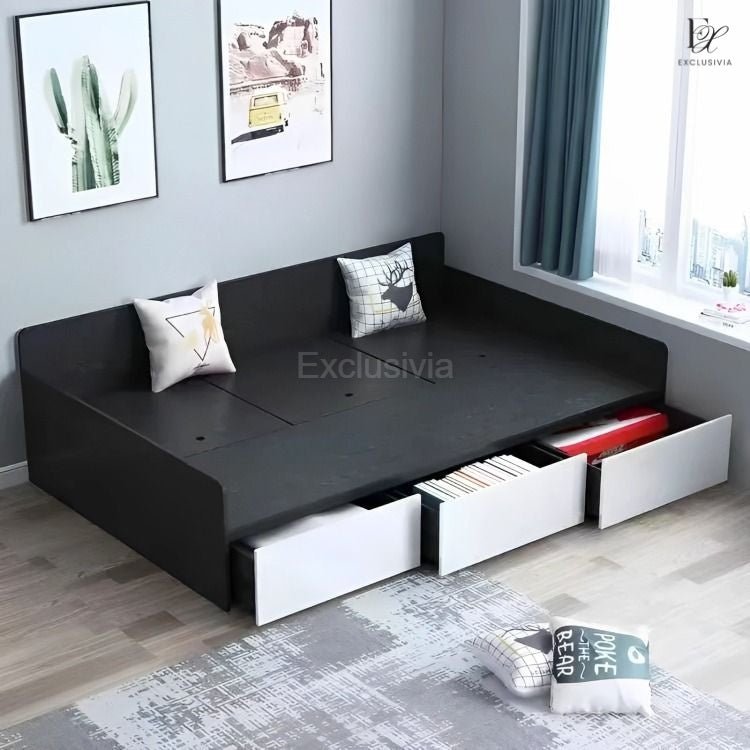 ERWIN Modern Storage Bed Frame - Exclusivia