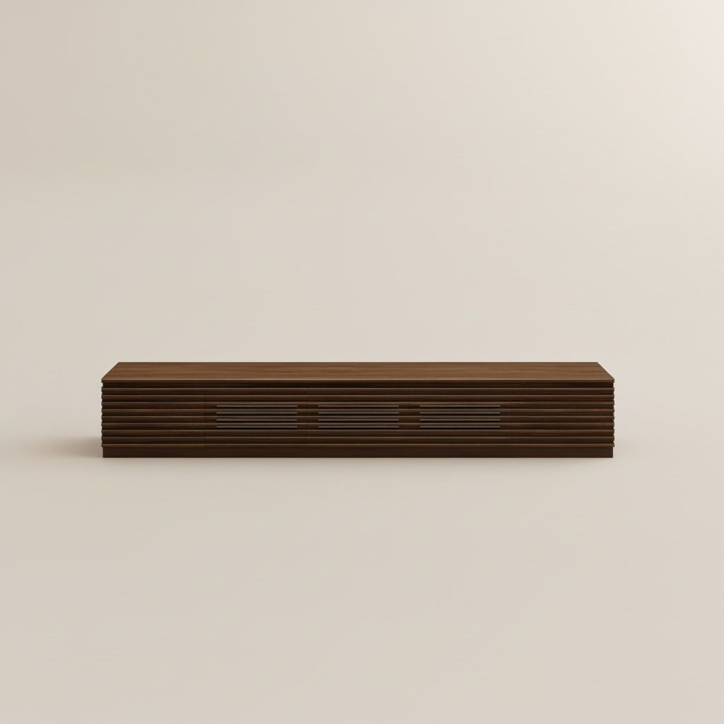 Evara Minimalist Fluted TV Stand - Exclusivia